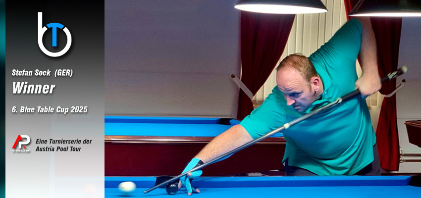 6. Blue Table Cup – Hochspannung vor der Sommerpause! Stefan Sock (GER) siegt hauchdünn im Finale gegen Johannes Tobler (SUI) 6. Blue Table Cup – Hochspannung vor der Sommerpause! Stefan Sock (GER) siegt hauchdünn im Finale gegen Johannes Tobler (SUI)